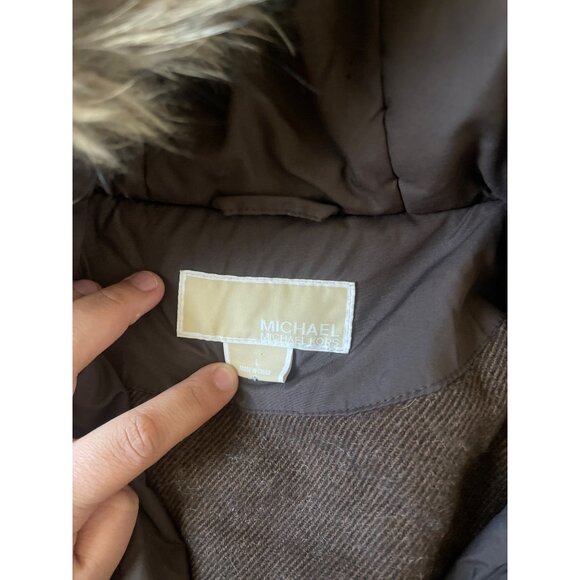 Michael Kors Women's Size Large Long Puffer Thick Winter Coat Jacket Quilted - Picture 4 of 5